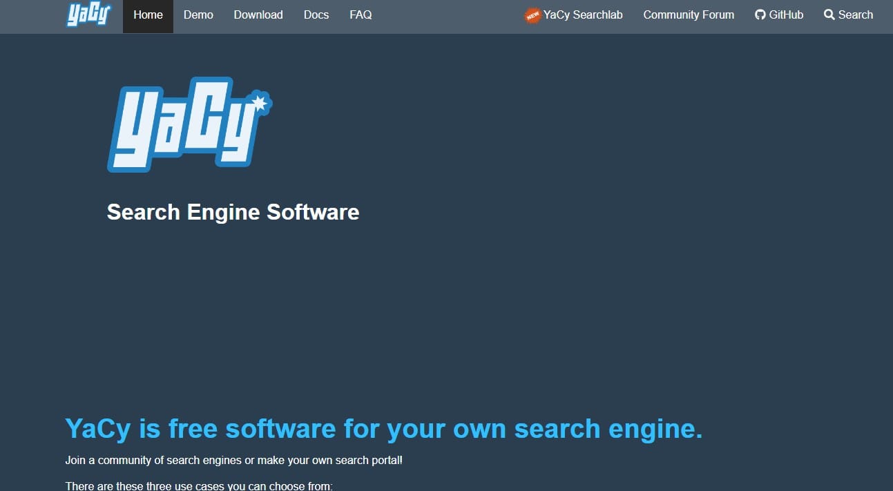 Best Alternatives To Google: YaCy