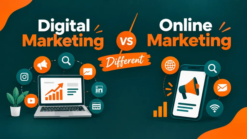 Digital Marketing and Online Marketing Different