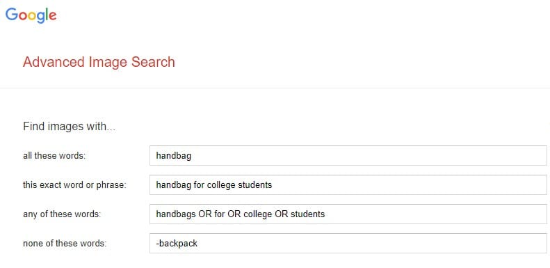 Google Advanced Image Search