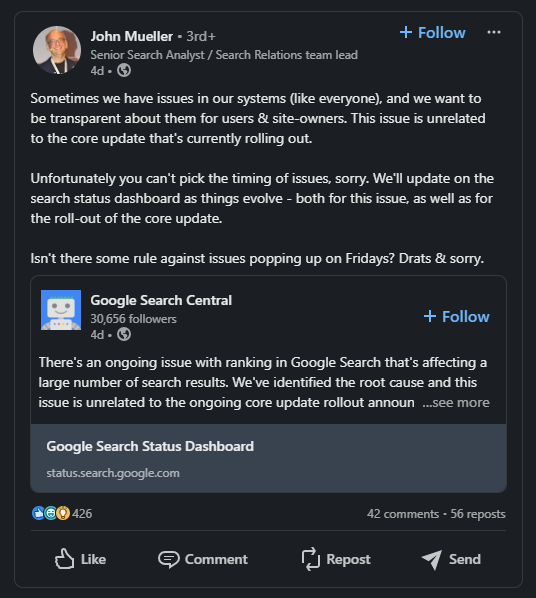 Google August 2024 Core Update