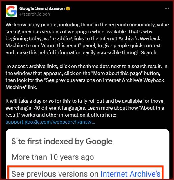 Google Cache Alternative