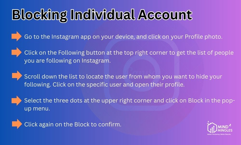 Blocking Individual Account