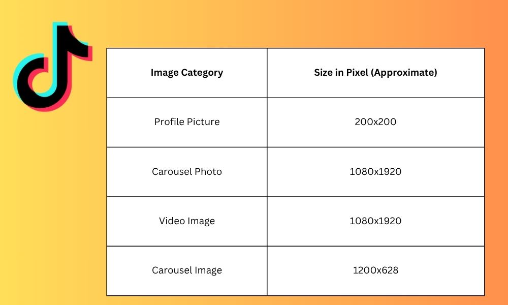 TikTok image size