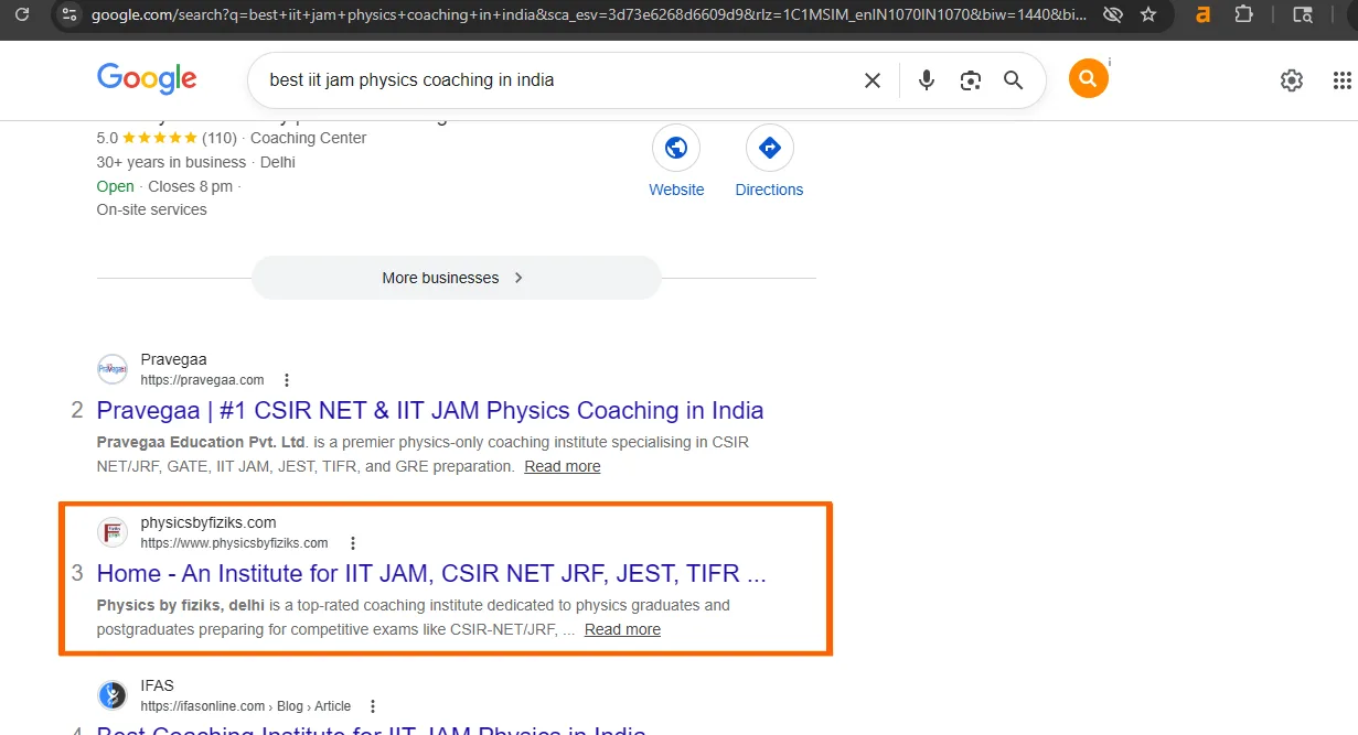 Google Ranking 1