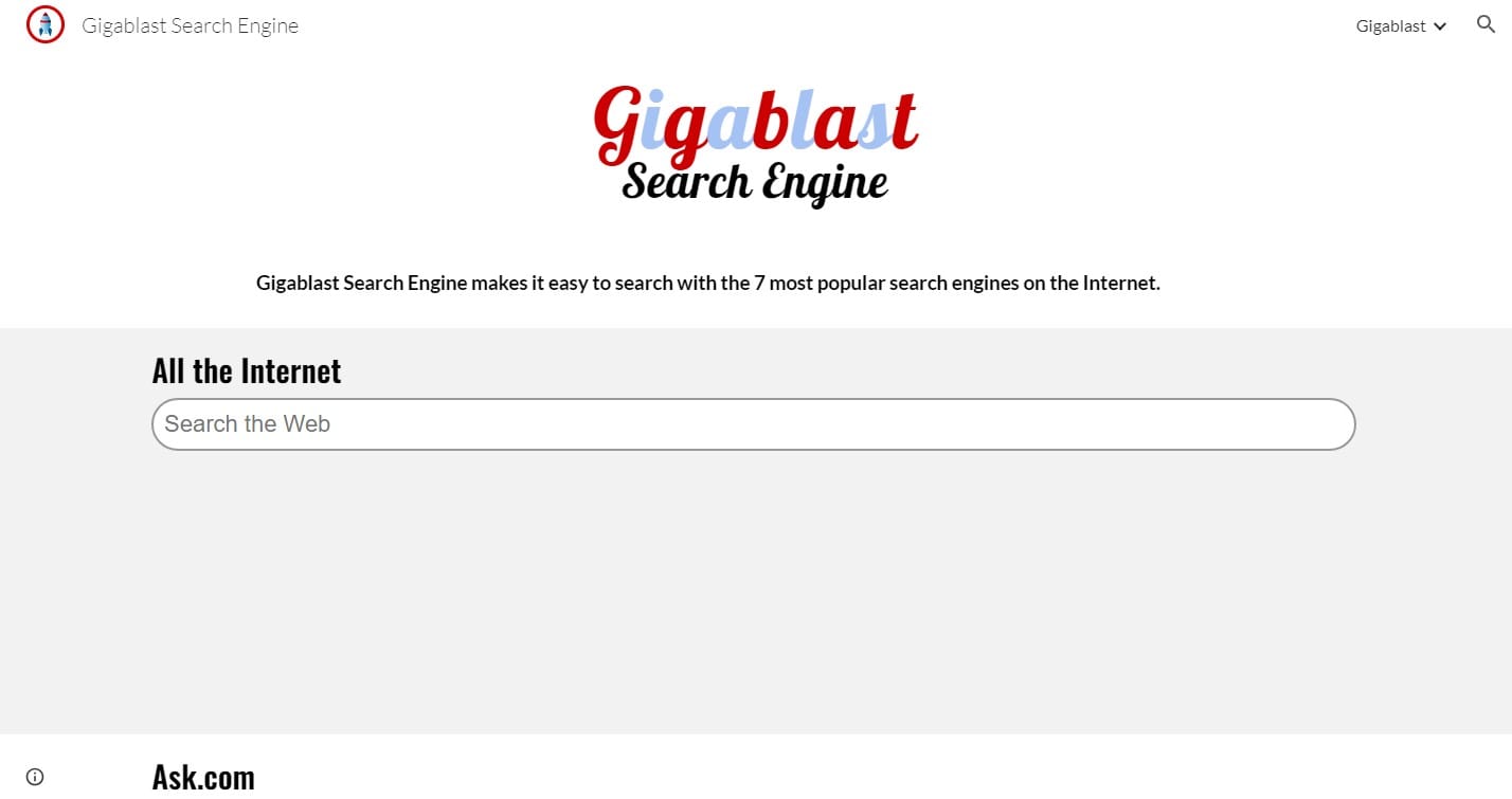 Best Alternatives To Google: Gigablast