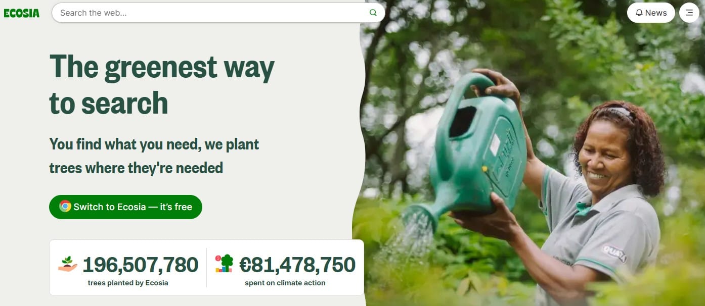 Alternative Search Engines: Ecosia