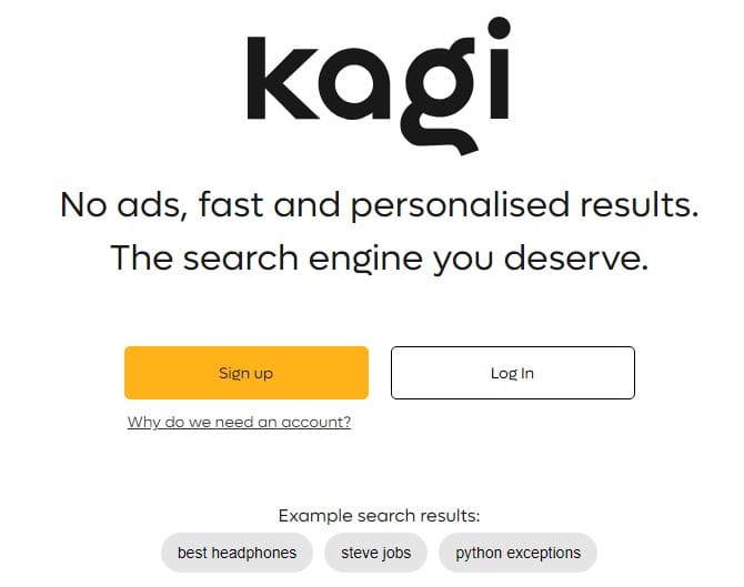 Best Alternatives To Google: Kagi