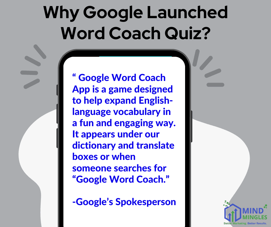 Why Google Launched Google Word Coach Quiz