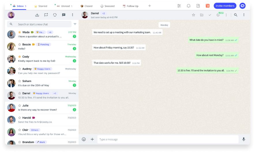 Open the WhatsApp chat