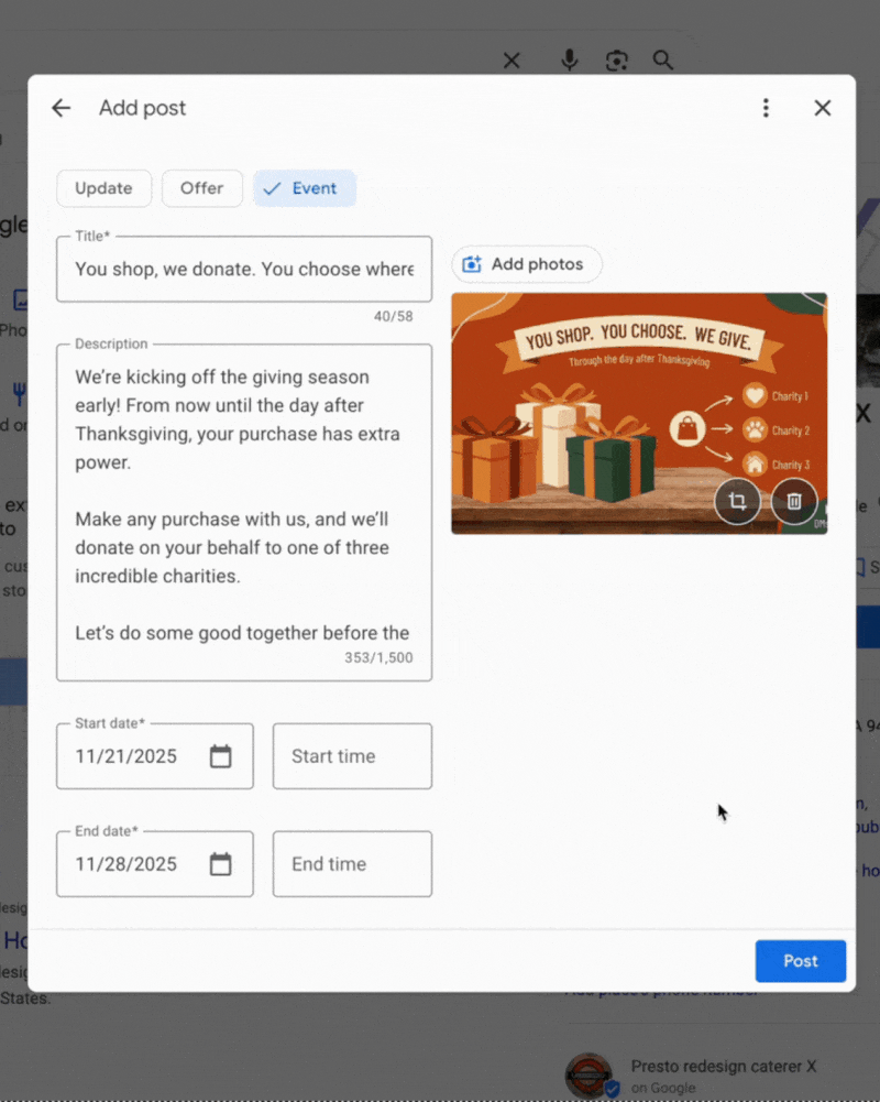 Google Business Profiles Adds Scheduling and Multi-Location Publishing