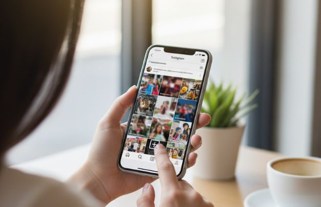 Open the Instagram app and tap the “Create” icon