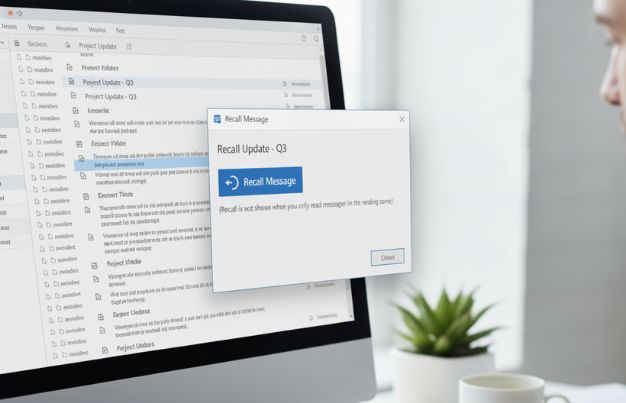 To open the message you want to recall, simply double-click on it to open it in its own window.