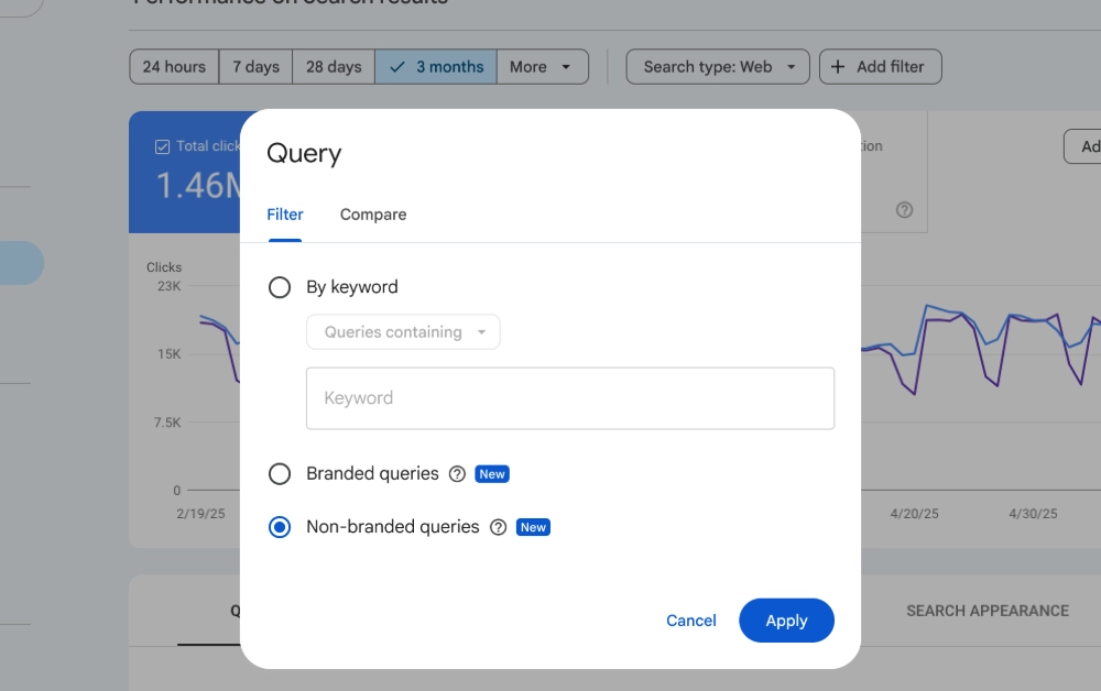 How the Branded Queries Filter