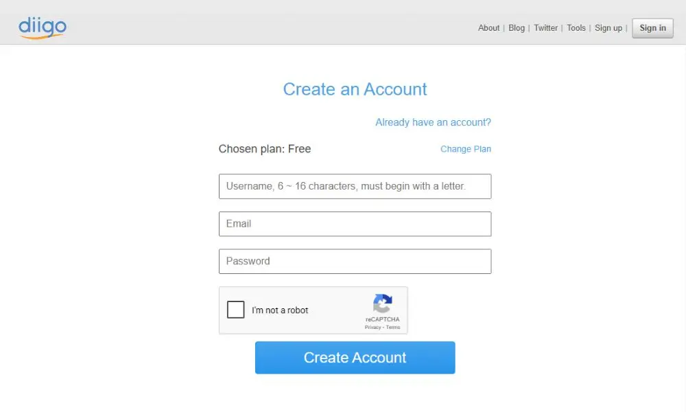 Create an Account